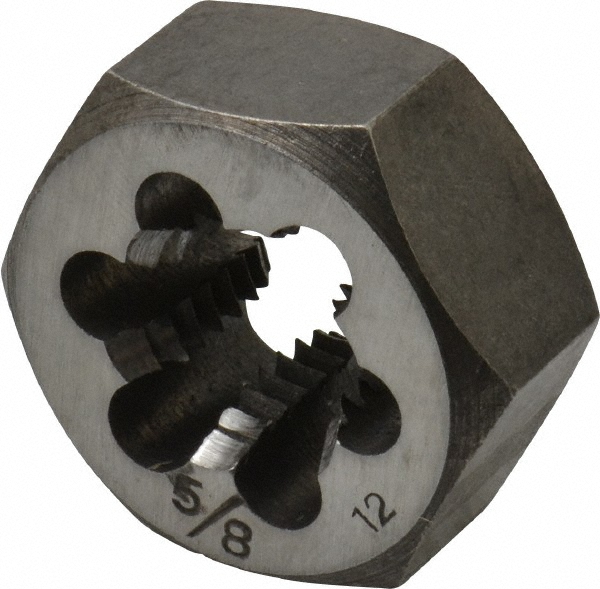 Picture of Value Collection 365-1050 5/8-12 Carbon Steel Hex Die Threading Die